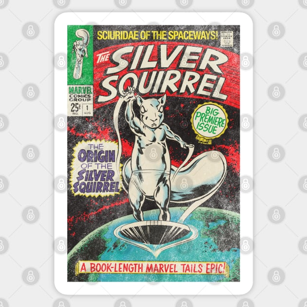 Silver squirrel 1 Sticker by ThirteenthFloor